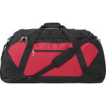 Large (600D) polyester sports/travel bag, black/red (7947-83)