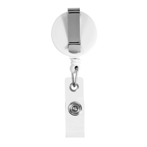 Lech roller clip, White (Lanyard, armband, badge holder)