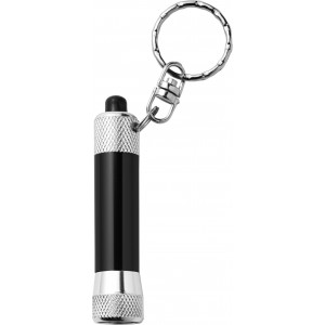 Aluminium 2-in-1 key holder Audrey, black (Keychains)