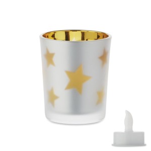 LED tea light candle, Gold <font size=1>[ENG]</font>
