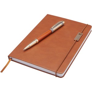 Legato A5 notebook and rollerball pen set, Brown (Pen sets)