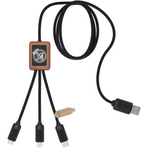 SCX.design C29 3-in-1 Bambuskabel mit Leuchtlogo, holz