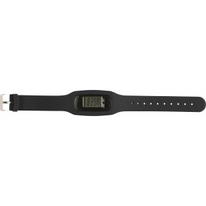 Schrittzhler mit Silikon Armband Tahir, Schwarz