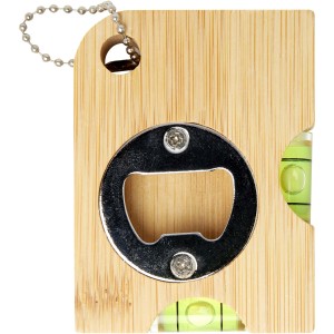 Levo bamboo bottle opener with level, Natural (Tools)