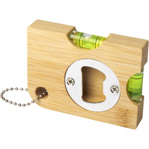 Levo Bambus Flaschenffner mit Wasserwaage, natur