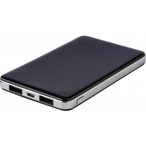 Powerbank aus ABS-Kunststoff Jerry, Schwarz