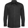 LONG-SLEEVED COTTON/ELASTANE SHIRT, Black