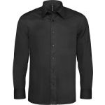 LONG-SLEEVED COTTON/ELASTANE SHIRT, Black <font size=1>[ENG]</font> (KA529BL)