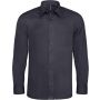 LONG-SLEEVED COTTON/ELASTANE SHIRT, Navy