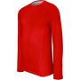 ADULTS' LONG-SLEEVED BASE LAYER SPORTS T-SHIRT, Sporty Red