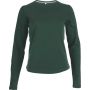 LADIES' LONG-SLEEVED CREW NECK T-SHIRT, Forest Green