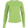 LADIES' LONG-SLEEVED CREW NECK T-SHIRT, Lime