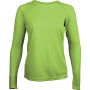LADIES' LONG-SLEEVED SPORTS T-SHIRT, Lime