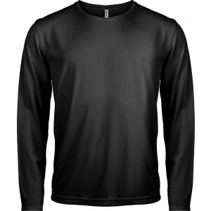 MEN'S LONG-SLEEVED SPORTS T-SHIRT, Black (Long-sleeved shirt)