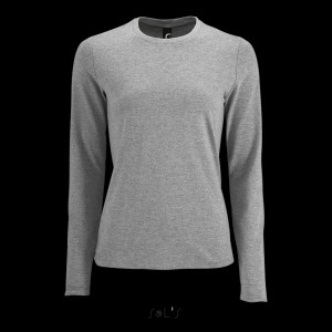 SOL'S IMPERIAL LSL WOMEN - LONG-SLEEVE T-SHIRT, Grey Melange (Long-sleeved shirt)