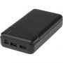 Loop 20.000 mAh Powerbank aus recyceltem Kunststoff, schwarz