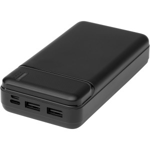 Loop 20.000 mAh Powerbank aus recyceltem Kunststoff, schwarz