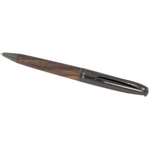 Loure wooden barrel ballpoint pen, solid black (Wooden, bamboo, carton pen)