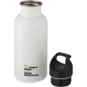 Luca 500 ml stainless steel sport bottle, White (Sport bottles)