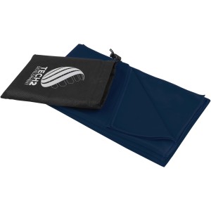 Lucas RPET sport towel 70x140 cm, Navy (Towels)