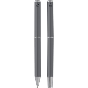 Lucetto recycled aluminium ballpoint and rollerball pen gift (Pen sets)