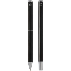 Lucetto recycled aluminium ballpoint and rollerball pen gift (Pen sets)