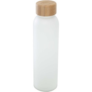 Lume 500 ml matte soda lime glass bottle with bamboo lid, Wh <font size=1>[ENG]</font>