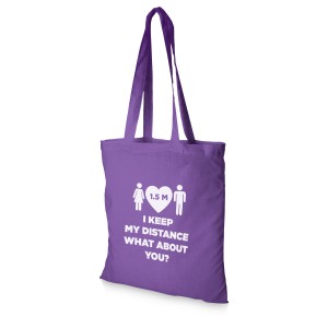 Madras 140 g/m2 cotton tote bag, Lavender (cotton bag)