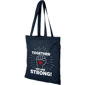 Madras 140 g/m2 cotton tote bag, Navy (cotton bag)