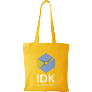 Madras 140 g/m2 cotton tote bag, Yellow (cotton bag)