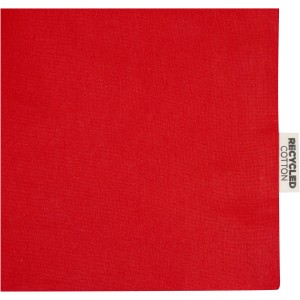 Madras 140 g/m2 GRS recycled cotton gusset tote bag, Red (Shopping bags)