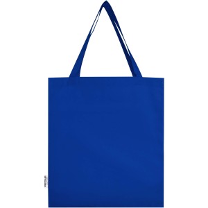 Madras 140 g/m2 GRS recycled cotton gusset tote bag, Royal b (Shopping bags)