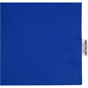 Madras 140 g/m2 GRS recycled cotton gusset tote bag, Royal b (Shopping bags)