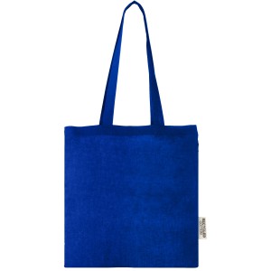 Madras 140 g/m2 GRS recycled cotton tote bag 7L, Royal blue (cotton bag)