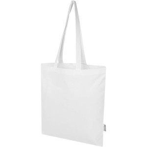 Madras Blend 140 g/m2 GRS recycled cotton tote bag 7L, White <font size=1>[ENG]</font>