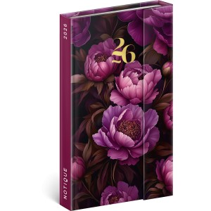 Mgnessel zrd agenda Purple Flowers 2026, 13 x 21 cm <font size=1>[ENG]</font>