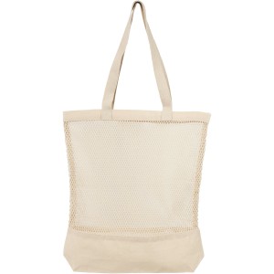 Maine mesh cotton tote bag, beige (cotton bag)