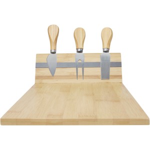 Mancheg bamboo magnetic cheese board and tools, Natural (Wood kitchen equipments)