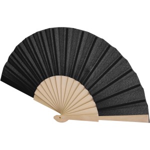 Manuela hand fan, Solid black (Fan)