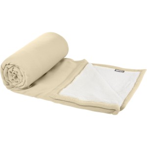 Marigold RPET polar fleece and sherpa blanket, Off white (Blanket)