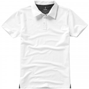 Markham short sleeve men's stretch polo, White (Polo shirt, 90-100% cotton)