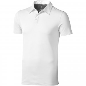 Markham short sleeve men's stretch polo, White (Polo shirt, 90-100% cotton)