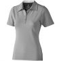 Markham short sleeve women's stretch polo, Grey melange