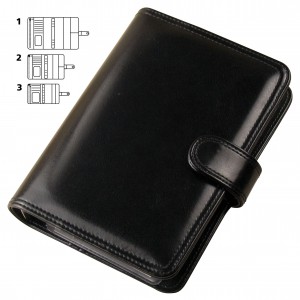 Mat imitation leather calendar, L,black (Calendars)