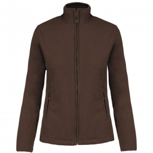 MAUREEN - LADIES' FULL ZIP MICROFLEECE JACKET, Chocolate (Polar pullovers)