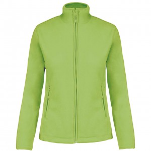 MAUREEN - LADIES' FULL ZIP MICROFLEECE JACKET, Lime (Polar pullovers)