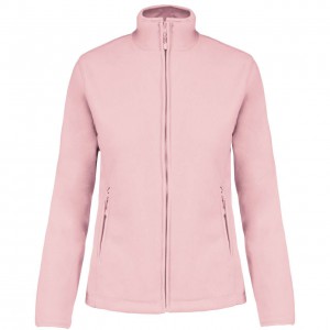 MAUREEN - LADIES' FULL ZIP MICROFLEECE JACKET, Pale Pink (Polar pullovers)