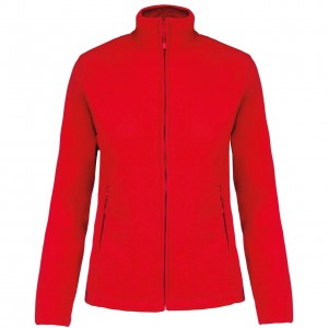 MAUREEN - LADIES' FULL ZIP MICROFLEECE JACKET, Red (Polar pullovers)