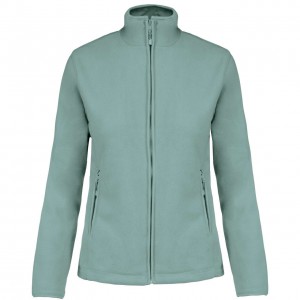 MAUREEN - LADIES' FULL ZIP MICROFLEECE JACKET, Sage (Polar pullovers)