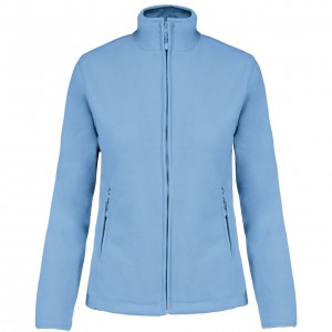 MAUREEN - LADIES' FULL ZIP MICROFLEECE JACKET, Sky Blue (Polar pullovers)